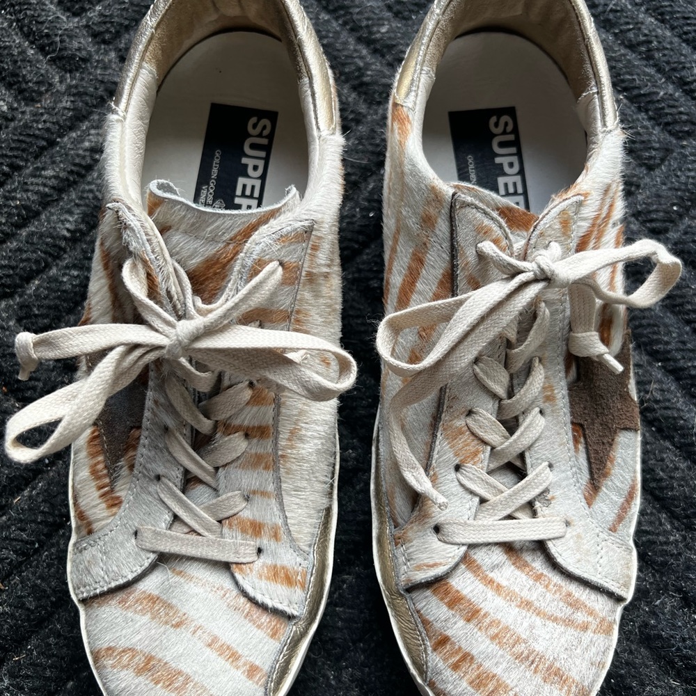 Golden Goose Tiger Print Sneakers